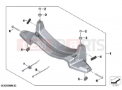 Set holder LED additional headlight 2 | Set holder LED additional headlight 2 - BMW Motorrad R 1250 GS 21 (0M01, 0M03) 2021