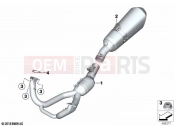 Exhaust system, chrome | Exhaust system, chrome - BMW Motorrad R 1250 RT 20 (0L01, 0L03) 2020