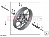 Cast rim, front | Cast rim, front - BMW Motorrad R 1250 RT 20 (0L01, 0L03) 2020