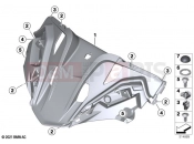 Upper trim section | Upper trim section - BMW Motorrad R 1250 RT 20 (0L01, 0L03) 2020