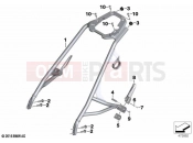 BMW Motorrad BMW 2021 R models R nineT Pure A2 (0M91) Passenger frame | Passenger frame