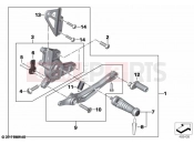 BMW Motorrad BMW 2021 R models R nineT Pure A2 (0M91) Footrest system, right | Footrest system, right