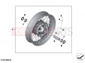 BMW Motorrad BMW 2021 R models R nineT Pure A2 (0M91) Spoked wheel, front 2 | Spoked wheel, front 2