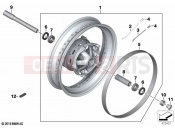 BMW Motorrad BMW 2021 R models R nineT Pure A2 (0M91) Spoke wheel front | Spoke wheel front