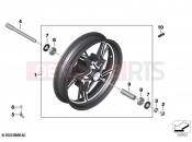 BMW Motorrad BMW 2021 R models R nineT Pure A2 (0M91) Cast rim, front | Cast rim, front