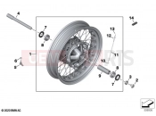BMW Motorrad BMW 2021 R models R nineT Pure A2 (0M91) Spoked wheel, front 3 | Spoked wheel, front 3