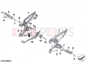 BMW Motorrad BMW 2023 S models S 1000 R (0E51, 0E53) Footpeg system | Footpeg system