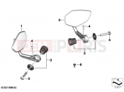 Mirror handlebar end | Mirror handlebar end - BMW Motorrad S 1000 R (0E51, 0E53) 2021