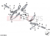 BMW Motorrad BMW 2021 S models S 1000 RR 19 (0E21, 0E23) Footrest, front | Footrest, front