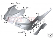 BMW Motorrad BMW 2021 S models S 1000 RR 19 (0E21, 0E23) Panel, fuel tank 2 | Panel, fuel tank 2