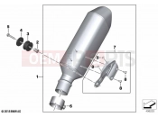 BMW Motorrad BMW 2021 S models S 1000 RR 19 (0E21, 0E23) Rear silencer | Rear silencer