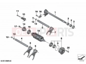 BMW Motorrad BMW 2021 S models S 1000 RR 19 (0E21, 0E23) 6-speed gearbox shift components | 6-speed gearbox shift components