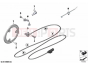 BMW Motorrad BMW 2021 S models S 1000 RR 19 (0E21, 0E23) Speed sensor, front 2 | Speed sensor, front 2