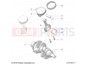 ENGINE | ENGINE, CRANKSHAFT and PISTON - A24SVA85A4 (C101431-7) - Polaris SCRAMBLER 850 48