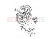 SUZUKI A100-4 N (1992) 38 - FRONT WHEEL (A100N)
