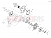 DUCATI Panigale V2 Rear wheel spindle