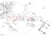 DUCATI DesertX Rally Left footrest & gear shift pedal