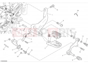 DUCATI DesertX Left footrest & gear shift pedal