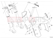 DUCATI DesertX Front mudguard - white