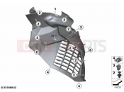 BMW Motorrad BMW 2019 C models C 400 X (0C09, 0C19) Radiator trim | Radiator trim