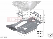Engine underride protection aluminium - BMW Motorrad F 900 GS Adv. (0K71, 0K73) 2024