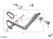 Footbrake lever, adjustable - BMW Motorrad F 900 GS Adv. (0K71, 0K73) 2024