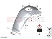 Tank cover, middle - BMW Motorrad F 900 GS Adv. (0K71, 0K73) 2024