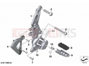 Footrest plate/footrest front right - BMW Motorrad F 900 GS Adv. (0K71, 0K73) 2024