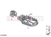 Retrofitting rear footrest - BMW Motorrad F 900 GS Adv. (0K71, 0K73) 2024