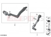 Retrofitting, gearshift lever, adjust. - BMW Motorrad F 900 GS Adv. (0K71, 0K73) 2024
