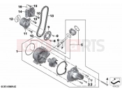 BMW Motorrad BMW 2016 S models S 1000 RR 15 (0D40) Coolant / oil pump