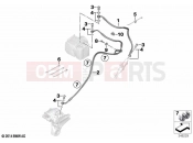 BMW Motorrad BMW 2016 S models S 1000 RR 15 (0D40) Brake pipe rear ABS
