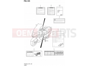 125 - LABEL (AN400ZAL3 E19) - Suzuki AN400A L3 (2013) Burgman 400 (E02,E19,E24)