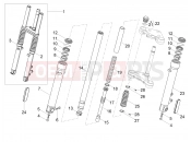 Front fork Kaifa - Motoguzzi V9 Bobber 850 SE E5 (EU) 2024
