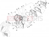 PIAGGIO Beverly 400 Deep Black E5 (EU) Front glove-box - Knee-guard panel