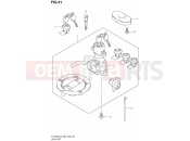 41 - LOCK SET (FOR PANNIR CASE) (DL1000AL4 E28) - Suzuki DL1000A L4 (2014) V-Strom (E03,E28,E33)