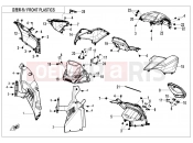 CFMOTO CFORCE 1000 (CF1000ATR-2) FRONT PLASTICS(8\'\' DASHBOARD,WITH GEARSHIFT LOCK) - F04-2-D-V2