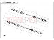 CFMOTO 2025 ATV CFORCE 1000 (CF1000AU-2) REAR CV SHAFT - F28