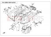 CFMOTO CFORCE 450 (CF400ATR-2S [T3a] ) REAR PLASTICS - F04-3