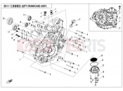 CFMOTO CFORCE 450 (CF400AU) LEFT CRANKCASE ASSY - E01-1