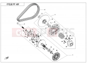 CFMOTO CFORCE 450 (CF400AU-A) CLUTCH @^ CVT ASSY.(18g WEIGHT ROLLER) - E05-A