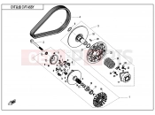CFMOTO 2021 ATV CFORCE 625 (CF600AU-3LF) CLUTCH @^ CVT ASSY. - E05