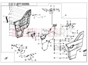 LEFT DOORS - F37-2-V3 - CFMOTO UFORCE 1000 (CF1000UTR-3) 2020