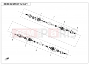 CFMOTO UFORCE 1000 (CF1000UTR-5) FRONT CV SHAFT - F27