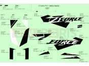 CFMOTO ZFORCE 1000 (CF1000UTR-2) DECAL(LAVA ORANGE)