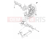 46 - REAR WHEEL - Suzuki DR200SE X (1999)