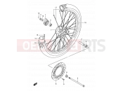 42 - FRONT WHEEL - Suzuki DR200SE K2 (2002) (E03,E28,E33)
