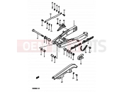 SUZUKI DR250S E (1984) 60 - REAR SWINGING ARM (E01,E24)