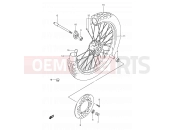 38 - FRONT WHEEL - Suzuki DR250S N (1992)