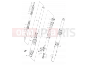 SUZUKI DR350 L (1990) (E03,E28,E33) 31 - FRONT DAMPER (MODEL L/M/N/P)